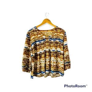 Figueroa & Flower southwest pattern abstract all over print blouse